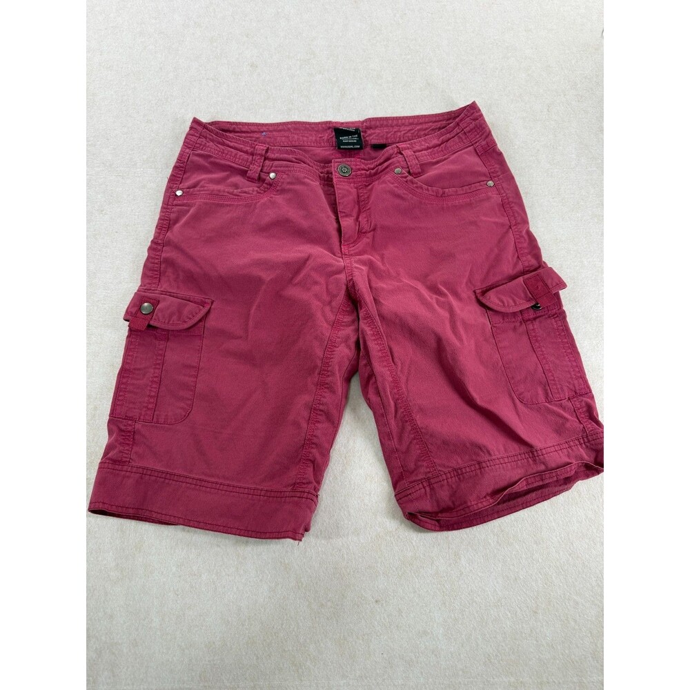 Kuhl Splash Womens Cargo Hiking Shorts Size 10 Raspberry 12" Inseam Outdoor